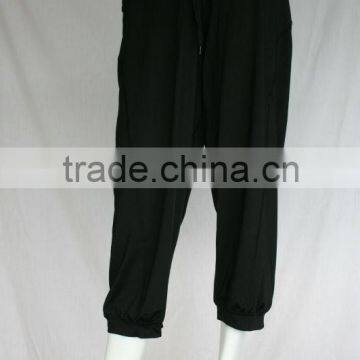 Functional dri-fit ladies capri black jogging pants design