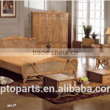 luxury 2014 nature rattan bedroom furniture