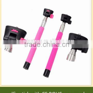 selfie stick with shutter button with charge free, No Bluetooth matching of selfie monopod.