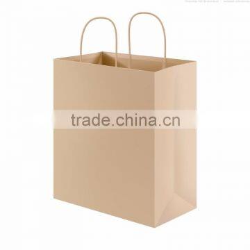 Hand accept brown custom kraft recycle paper bag