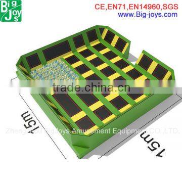 Sky high color mini trampoline park pads