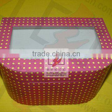 Eco-friendly high quality paper memo box with pvc window