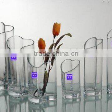 transparent glass vase