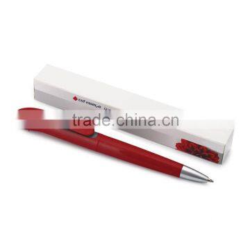 red plastic pen with paper flower box for women as gift