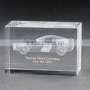 china supply cristal traffic laser for business gift engraved (R-0090)