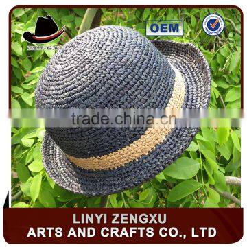 raffia folding flat top mens natural grass straw boater hat