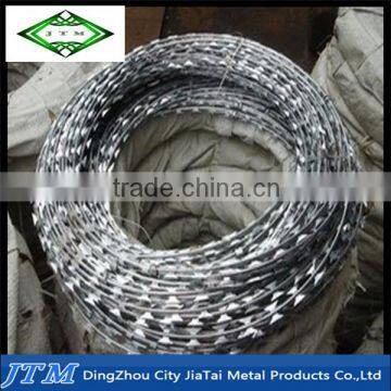 (17 YEARS FACTORY)Cross razor razor type and steel wire material,razor wire concertina razor wire BTO-22 BTO-30 CBT-65