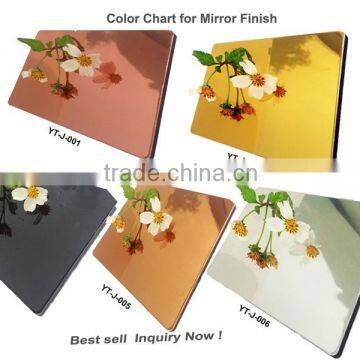Gold Wall Panel Mirror Surface Aluminum Composite Panel High Quality photo-2