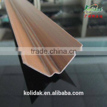 V shape PVC wood grain profile plastic extrusions