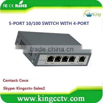 cheap 5-PORT 10/100 SWITCH WITH 4-PORT POE poe3104P