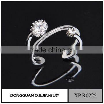 Hot Sale Handmade Engagement CZ Ring 925 Silver With Rhodium Plated Jewelry Wholesale