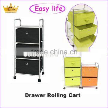 Bedroom organizer 3 layers drawer cart