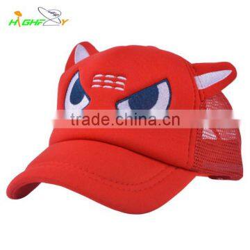 wholesale/customize 3D embroidery baseball cap summer baby devil horns cap sun hat cap