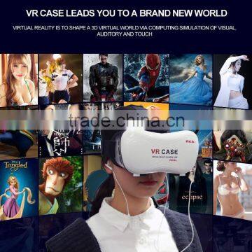 Wholesale Price 3D VR Virtual Reality Headset 3D Movie Game Glasses Adjust Cardboard VR BOX 2.0 For 3.5~6.0"