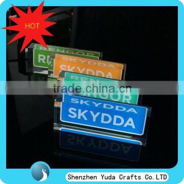 15mm thick acrylic brand plaque block printing, portable solid display block for exhibition