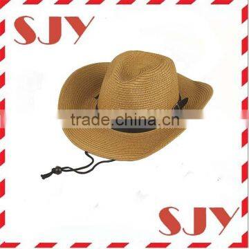 100%paper straw folding floppy cowboy hats for men