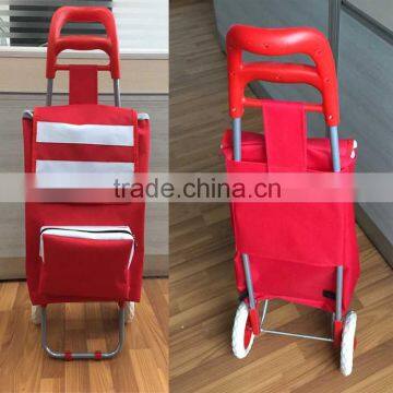 two wheels foldable shopping trolley bag