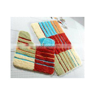 new design washsble bathroom mat no har removal soft rug bathroom 2-piece set rug mat