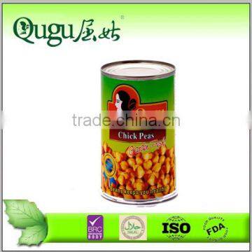 China supplier food stuff product 400g canned chick peas