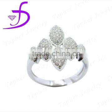 China factory direct sale rhodium plated 925 italian silver ring