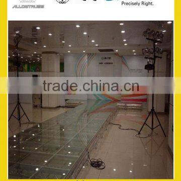 High Quality Aluminum Assemble Glass Stage With Adjustable Height and Mobile Folding Platform With Anti-slip Surface photo-3