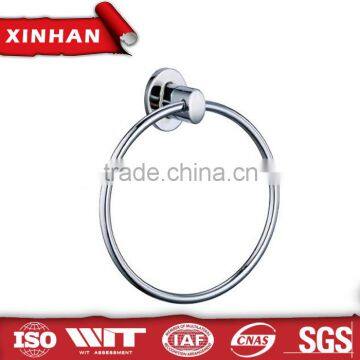 Special square style wall mount bathroom zinc alloy round towel ring/chrome plated