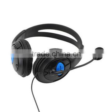 Wired Gaming Chat Headset Headphone Microphone for PS4 Black Super bass Hi-Fi Black Professional