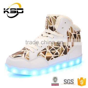 2016 The Newest Man Boot High Neck Shoes For Men LED Light Up Shoe