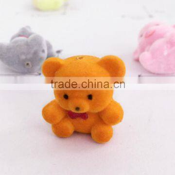 Flocked Mini PVC Toy Bear