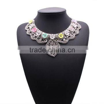 Trendy necklaces jewelry luxury flower necklace new 2016