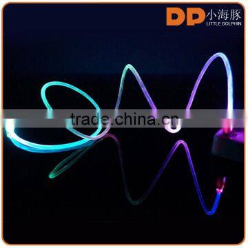 New 2016 Illuminated Led Color Changing Cable LED Wired Charging Cable for Xiaomi photo-2