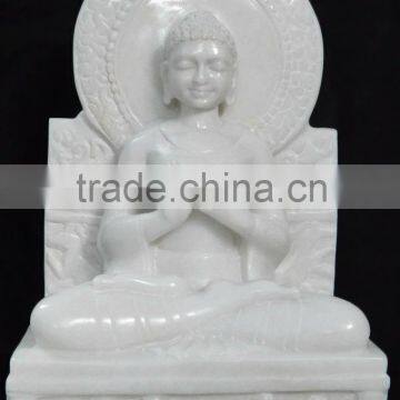 white marble buddha statue