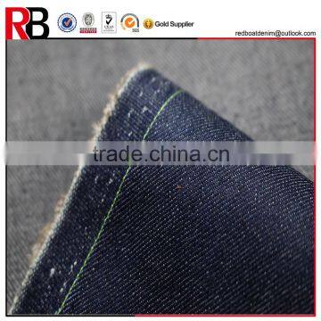 8oz Indigo Color Slub 98% Cotton Stretch Denim Fabric For Wholesale