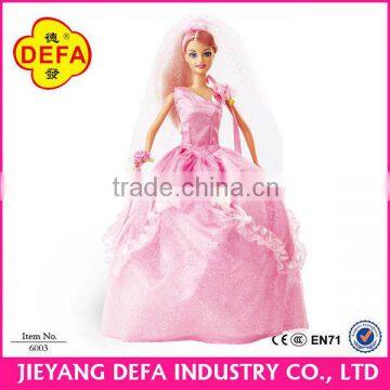 Defa Lucy charming wedding dress plastic 11.5inch dolls manufactory Jieyang city Guangdong province