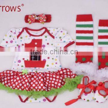 Western Girls Outfits 2016 New Years Children Clothing Set Kids Christmas Clothes for Cute Baby Girl photo-4