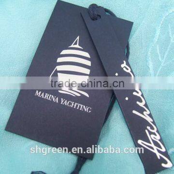 Full color paper swing tag with string rope