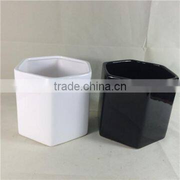 white/balck moden fashion ceramic flower pot