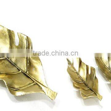 Brass Antique Leaf Tray for Home & Wedding decorative food fruit serving Tray