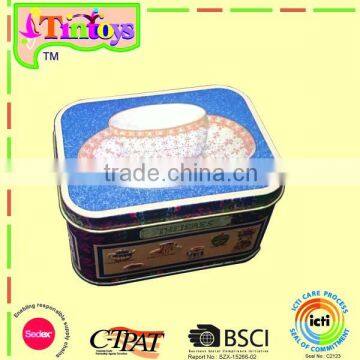 gift storage canister food tin can chocolate rectangualr tin box