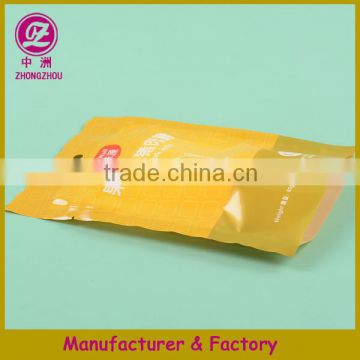 Custom printing food grade laminated plastic bag with transparent window