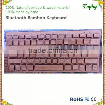 Mini Untra-thin Bluetooth bamboo keyboard with backlight for iPad,for iPhone,App system Laptop or Desktop