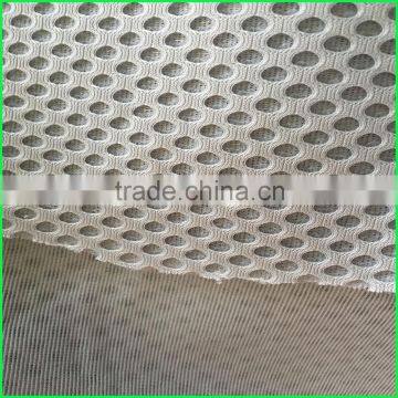 100% polyester mesh fabric breathable tricot hole water mesh for clothes, shoes, baby walker