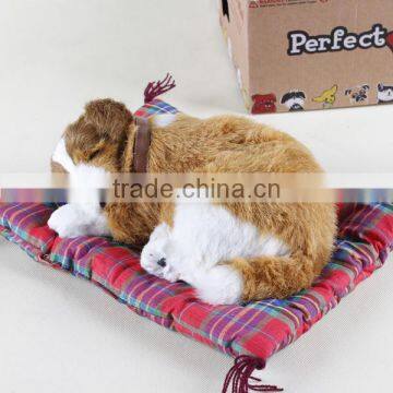 novelty pet miniature statues realistic and funny plush toys pug dog