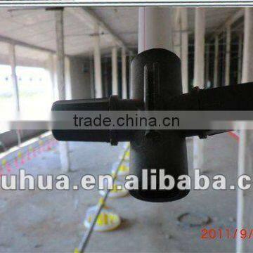 nozzle fog system for poultry equipment