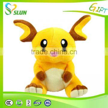 Newest cheap pokemon plush toy for kids custom cute yellow pikachu toy stuffed soft pokemon plush