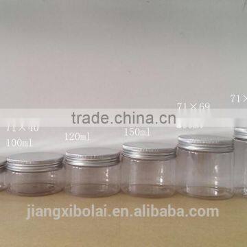 50ml-500ml Transparent Food Grade PET Food Jar With Aluminum Lid and Other Lids for Wholesales photo-5
