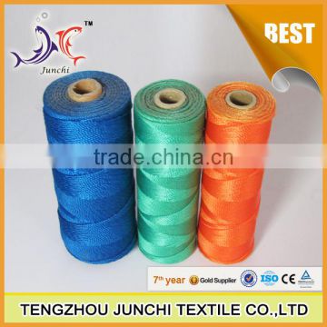 Junchi pp multifilament high tenacity FDY dope dyed fishing net polypropylene twisted twine