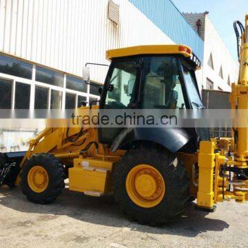 4WD Multi Purpose Hydraulic Front 4 in 1 Bucket Backhoe Loader photo-4