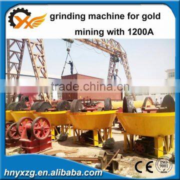 Yuxiang machinery Good profit stone mill china wet pan mill for gold