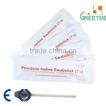 medical povidone iodine swab stick